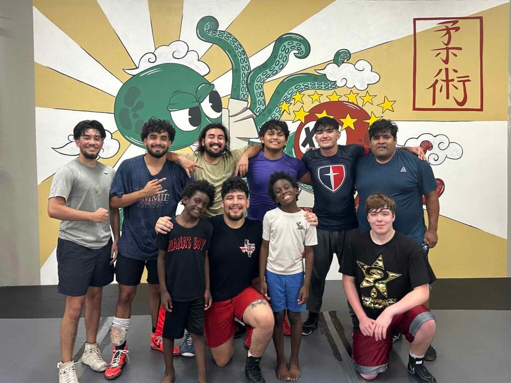 a photo of the youth wrestling team at combat social club in san antonio tx